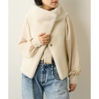 Whim Gazette INSCRIREのムートンジャケット超美品 Whim Gazette(ウィム ガゼット)のムートンベスト通販 | 集英社HAPPY