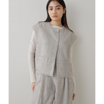 Whim Gazette(ウィム ガゼット)の【THE PAUSE】ツイードショートジレ