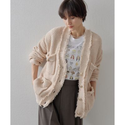 Whim Gazette(ウィム ガゼット)のTWEEDYニットジャケット2通販