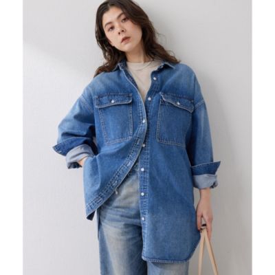 Whim Gazette　ウィムガゼット　DENIM　シャツ　ワンピース Whim Gazette(ウィム ガゼット)のDENIMシャツワンピース通販