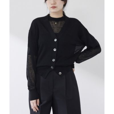 完売品 新品未使用✨Whim Gazette シアーリネンカーディガン ベージュ シアーリネンカーディガン | Whim Gazette(ウィム ガゼット