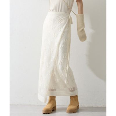 Whim Gazette(ウィム ガゼット)のジャガードラップスカート通販