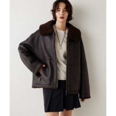 Whim Gazette(ウィム ガゼット)の【GEMINI】ムートンブルゾンコート