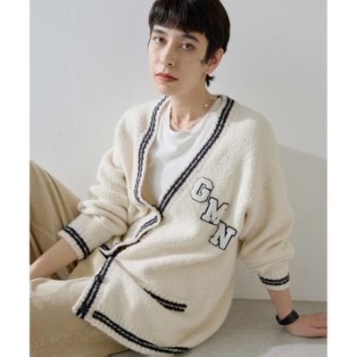 【Whim Gazette】良品☆ニットカーディガン シンプル Whim Gazette（ウィム ガゼット） カーディガン ハンドニット