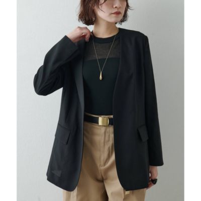 【新品未使用】ウィムガゼット　ウールシングルジャケット Whim Gazette(ウィム ガゼット)のシアーノーカラージャケット通販