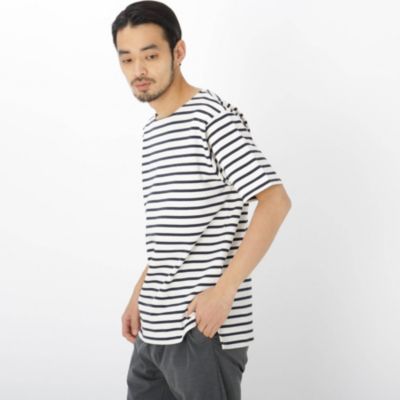 Base Control ベースステーション メンズ のボートネック ボーダー 半袖 Tシャツ通販 集英社happy Plus Store