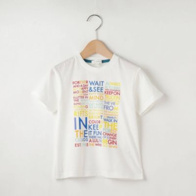 3can4on Kids サンカンシオン キッズ の 100 140cm カラフル英字ロゴtシャツ通販 集英社happy Plus Store