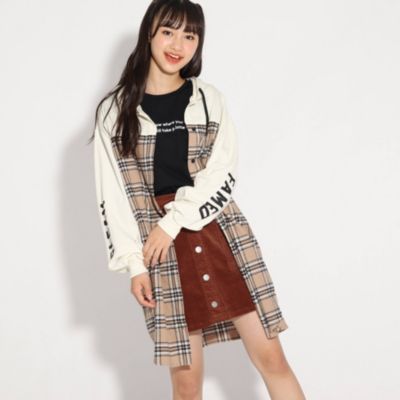 Pink Latte ピンクラテ の2wayフード付シャツワンピース ロンt通販 集英社happy Plus Store
