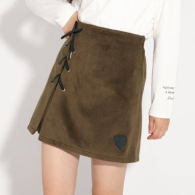 Pink Latte ピンクラテ の ニコラ掲載 シャギーレースアップスカパン通販 集英社happy Plus Store