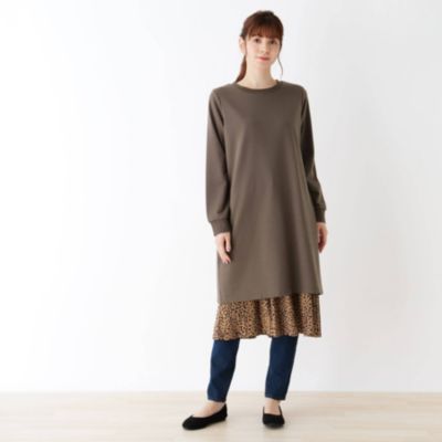 Shoo La Rue シューラルー の M Ll 裏毛バックスリットプリーツワンピース通販 集英社happy Plus Store