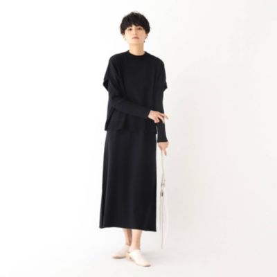 Opaque Clip オペーク ドット クリップ の強撚ストレッチレーヨン ベストセットニットワンピース通販 Leeマルシェ