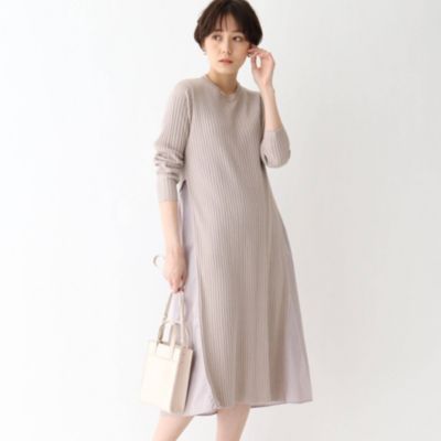 Ag By Aquagirl エージーバイアクアガール の異素材ドッキングリブニットワンピース通販 集英社happy Plus Store