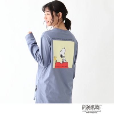 Base Control Ladys ベースステーション レディース のpeanuts ピーナッツ スヌーピー ウッドストック コミックアート 長袖tシャツ通販 集英社happy Plus Store