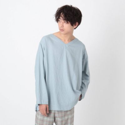 Dressterior Men ドレステリア メンズ のtakahiro Kawashima Youtuber Tops Dressterior リネンプルオーバーシャツ通販 集英社happy Plus Store