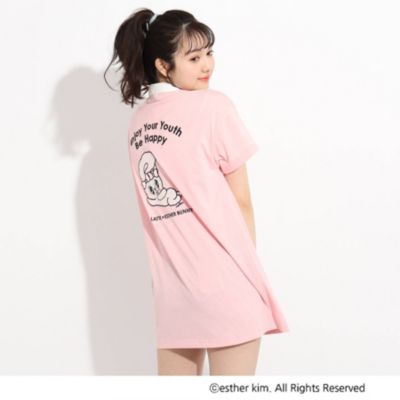 Pink Latte ピンクラテ の Esther Bunny ポロシャツワンピース通販 集英社happy Plus Store