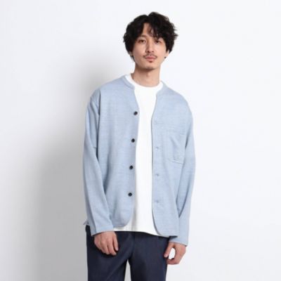 Takeo Kikuchi タケオキクチ メンズ のウォッシャブル リネン ヘンリーネック カーディガン通販 集英社happy Plus Store
