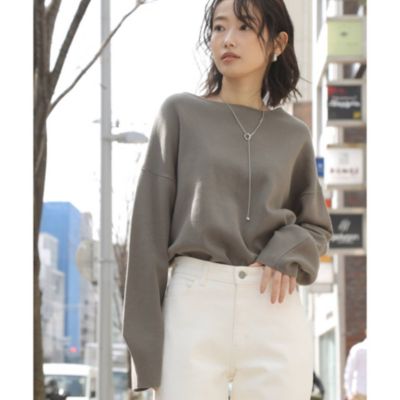 The Shop Tk Women ザ ショップ ティーケー レディース の 福田麻琴さんコラボ 着回し力抜群 ミラノリブボートネックニット通販 集英社happy Plus Store