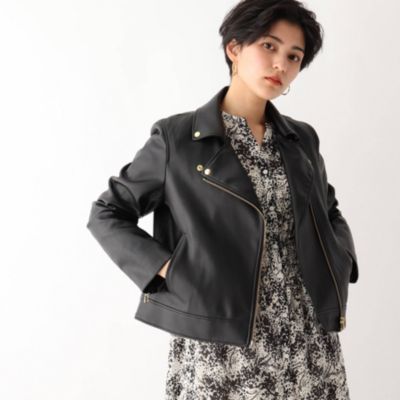 Opaque Clip オペーク ドット クリップ のシンセティックレザー ライダースジャケット通販 集英社happy Plus Store