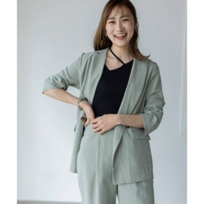 The Shop Tk Women ザ ショップ ティーケー レディース の麻調リラックステーラード ダブルジャケット通販 集英社happy Plus Store