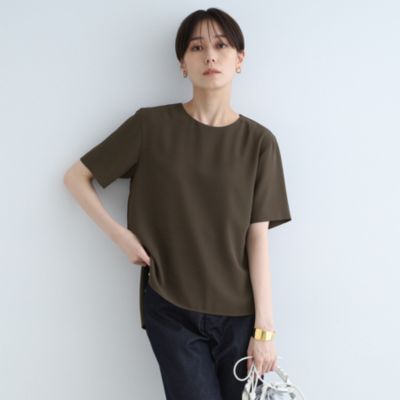 INDIVI(インディウ゛ィ)の【洗える/SETUP可能】シンプルTシャツライク