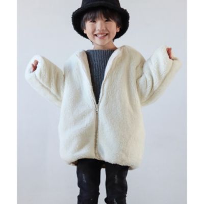 SHOO・LA・RUE/Kids 【110-140cm】フェイクファーキルト×ボアリバーシブルジャケット