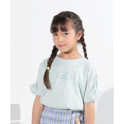 SHOO・LA・RUE/Kids 【110-140cm】ギャザー袖ラメプリントTシャツ