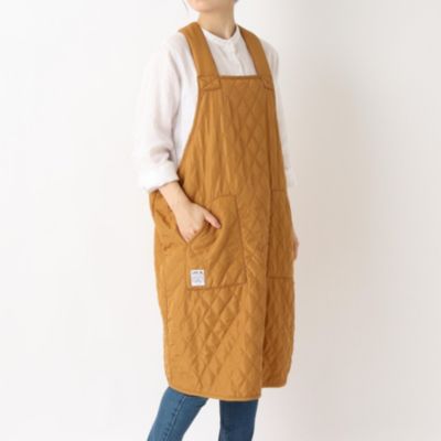 212 KITCHEN STORE キルトカバーオールエプロン OCHER ＜FABORI ファボリ＞