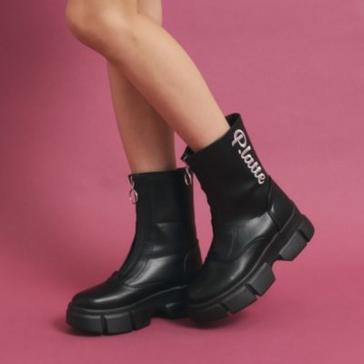 未使用♥薔薇入りピンヒール♥黒✕ビビットピンク♥ 靴