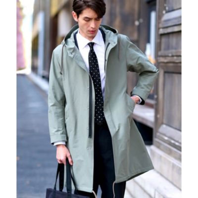 Moussy フード付きモッズコート オリーブ