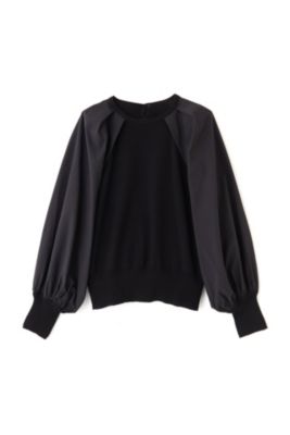 ヒューマンウーマン（HUMAN WOMAN）/◆布帛コンビニットプルオーバー human woman(ヒューマン ウーマン)の◇布帛コンビニットプルオーバー