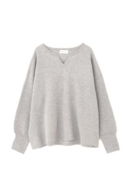 human woman / ヒューマンウーマン ◆キーネックメランジニット human woman(ヒューマン ウーマン)の◇キーネックメランジニット