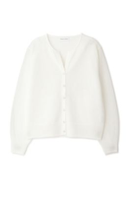 【極美品】23SS ヒューマンウーマン　ギマコットンカーディガン　エクリュ　S セール】 ◇ギマコットンカーディガン （ニット・セーター