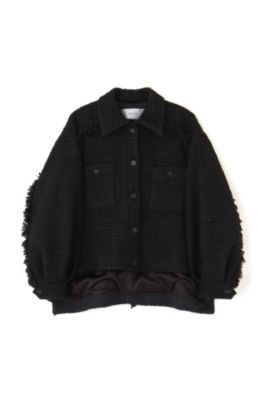 ADORE ツイードジャケット　黒 ADORE(アドーア)のブラックラメツィードジャケット通販 | 集英社