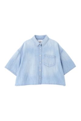 human woman / ヒューマンウーマン ◆クロップド半袖デニムブラ human woman(ヒューマン ウーマン)の◇クロップド半袖デニムブラ