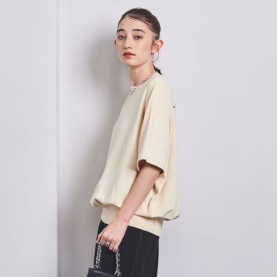 UNITED ARROWS コットン/カシミヤ ハーフスリーブ ニット