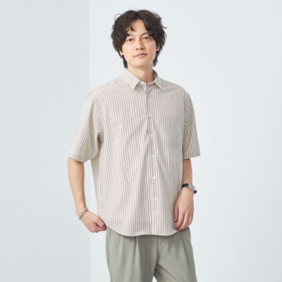 UNITED ARROWS green label relaxing：MEN'S(ユナイテッドアローズ グリーンレーベル リラクシング)のTW  ウォッシャブルトロ ジャストルーズ ストライプ シャツ -ストレッチ・防シワ-通販 | 集英社HAPPY PLUS STORE