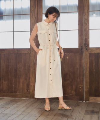 STYLE DELI(スタイルデリ)の【LUXE】ノースリドロストシャツワンピース  