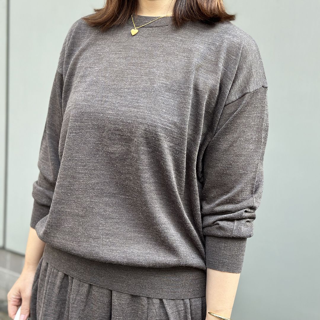 【徳原文子さんコラボ】シアーニットトップス