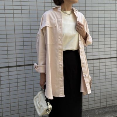 極美品 人気♡ ヘルシーデニム デニムシャツ ゆったり コンパクト丈 羽織り 美品✨ヘルシーデニム アーモンド オーバー デニムシャツ