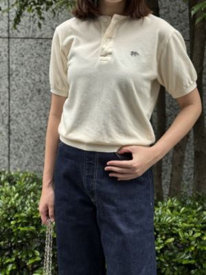 りんご　scye ヘンリーネック ポロシャツ SCYE BASICS サイベーシックス コットン ピケ ヘンリーネック
