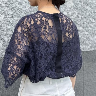 中*ロ様 Room no.8 ルームエイト　スムースコットンネックオープントップ Room no.8 BLACK×eclat(ルームエイトブラック×エクラ)の【別注