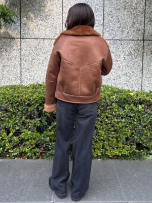 【美品】アーバンコードロンドン エコファー ムートンロングコート リバーシブル 1554_1.jpg