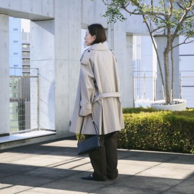 BOWTE(バウト)のFINX COTTON DOUBLUE CLOTH OVER FIT HALF TRENCH COAT