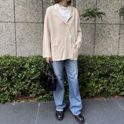 three dots×eclat(スリードッツ×エクラ)のニットジャケット通販