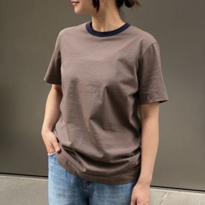 SLOANE(スローン)の72／2コットン天竺 マイクロボーダーTシャツ通販