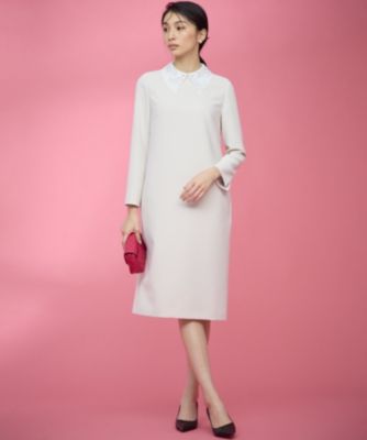 【ファッション通販】の商品をすべて 組曲 L(クミキョク NAVY】コンフォータブル エル)の【KUMIKYOKU ワンピース