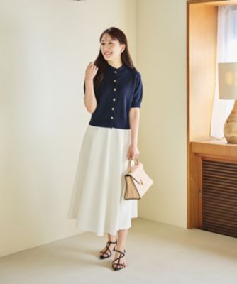 #Newans 【シワになりにくい】〈花乃まりあさんコラボ〉サーキュラースカート trim_ofcrs_item2fe0ff883e1011e