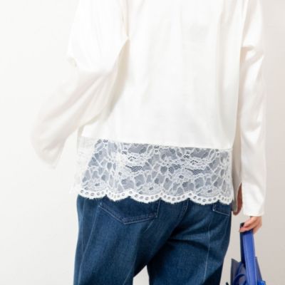 NOLLEY'S(ノーリーズ)のウォッシャブル裾レース2WAYオトナサテン
