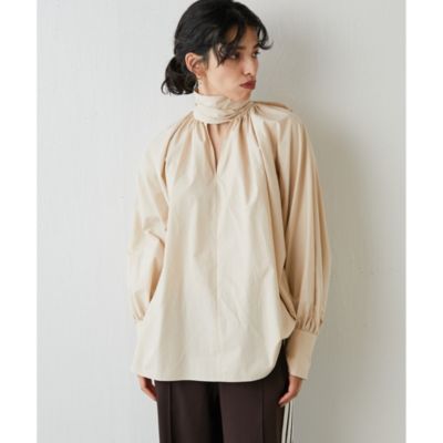 Whim Gazette(ウィム ガゼット)のドルマンボウタイブラウス通販
