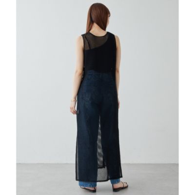 GAMVATTISTA VALLI ロングワンピ 破格 Whim Gazette(ウィム ガゼット)の【Drawing Numbers】メッシュV